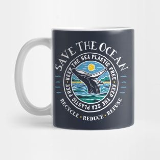 Save The Ocean - Keep the Sea Plastic Free - Humpback Whale Mug